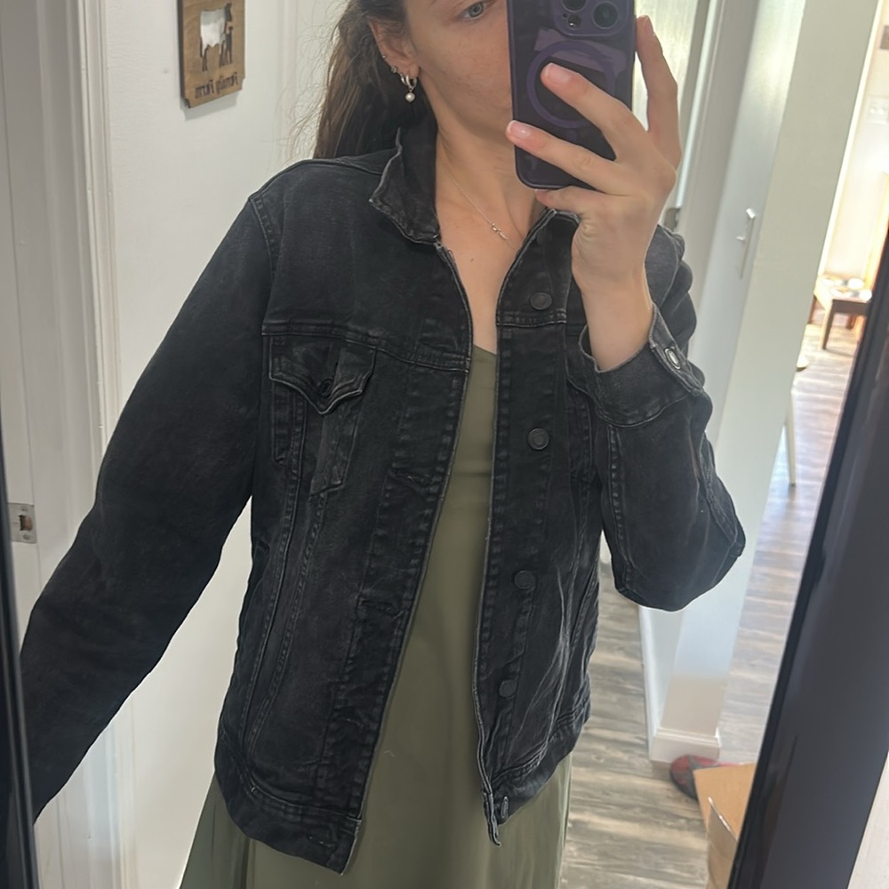 Old Navy Jean Jacket Black Denim